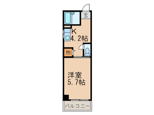 ニュ－唐人コ－ポの物件間取画像